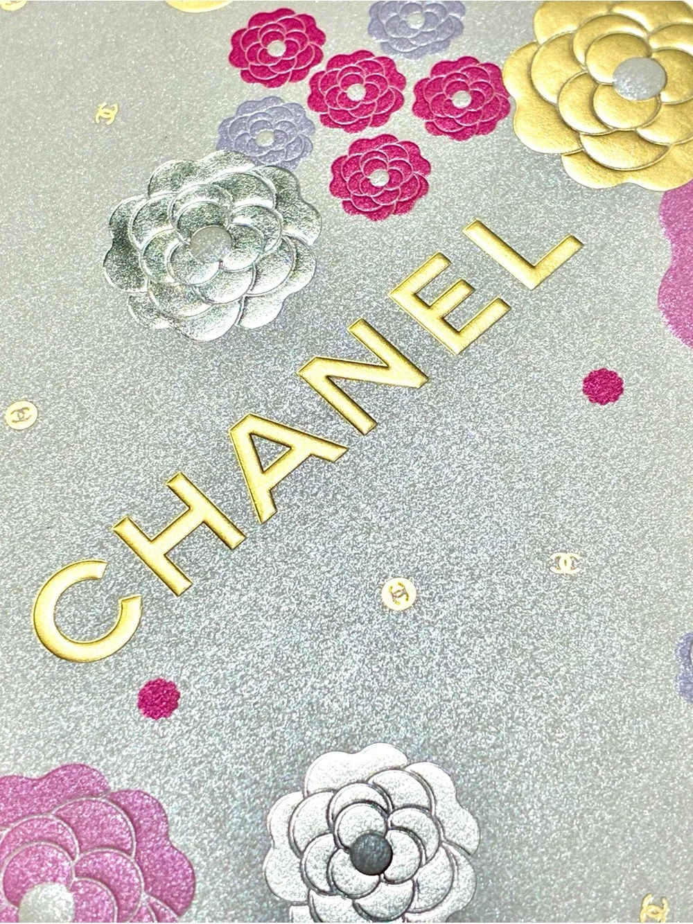 CHANEL Floral Decorative Box in Pink, Gold, Silver
